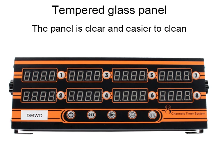 DMWD коммерческих восьмого 8 канальный электронный таймер обратного отсчета цифровой Кнопка синхронизации напоминание Ресторан Громкий будильник 110 В 220