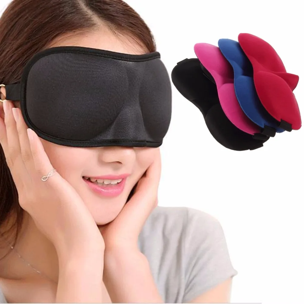 

1 pc 2017 Cute Xmas Gift Travel Sleep Sleeping Eye Mask blue Eyeshade Blindfold Cover Light Drop Shipping