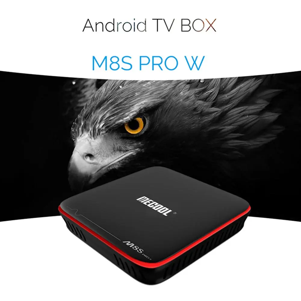 Mecool m8s pro w 2G 16G Smart tv box android 7,1 S905W cpu 2,4 GHz WiFi 4K H.265 top tv box Поддержка 2500+ Испания/Европа IP tv pk KM9