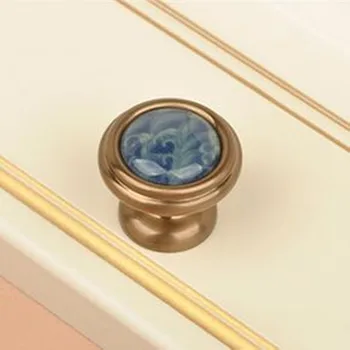 

Fashion creative ceramic drawer cabinet knobs pulls bronze dresser cupboard door pull champagne porcelain modern furniture knobs