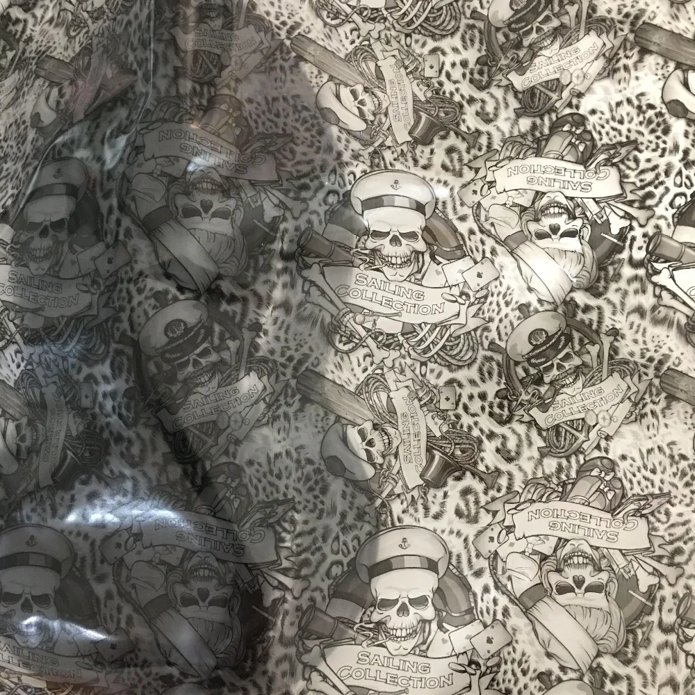 

cnHGarts Free shipping 50cm width skull hydrographics film water transfer printing aquaprint transfer WTP1212K