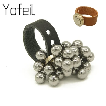 

Magic Magnetic Adjustable Finger Hunting Tool for Slingshot Steel Ball accessories Leather Magnet Ring For slingshot