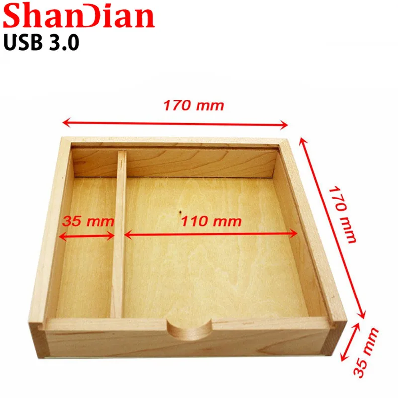 SHANDIAN USB 3 0 логотип клиента деревянный фотоальбом usb + коробка флэш накопитель U