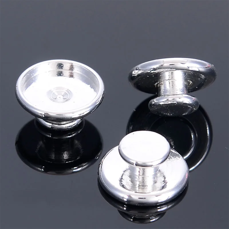 

925 Silver Plated DIY Personalized Photo Charm Cabochon Empty Base Tray Belzzel Blank Support For DIY Jewelpop Jewelry Making