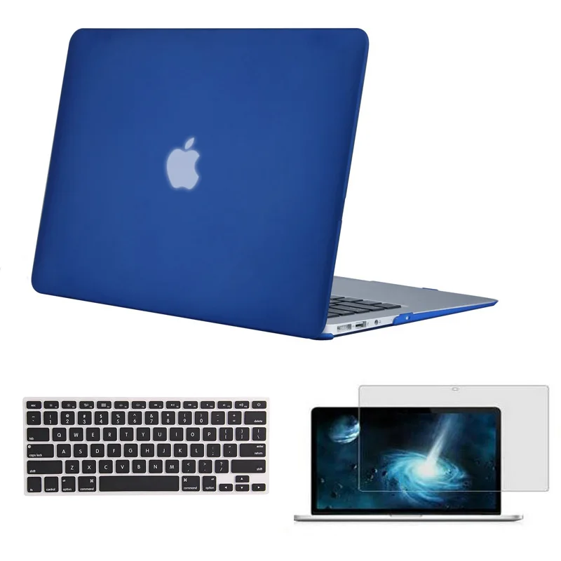 Чехол для ноутбука MOSISO Crystal для Macbook Air Pro retina 13 15, Жесткий Чехол для сенсорной панели, чехол для ноутбука Air 13 A1932 - Цвет: Blue