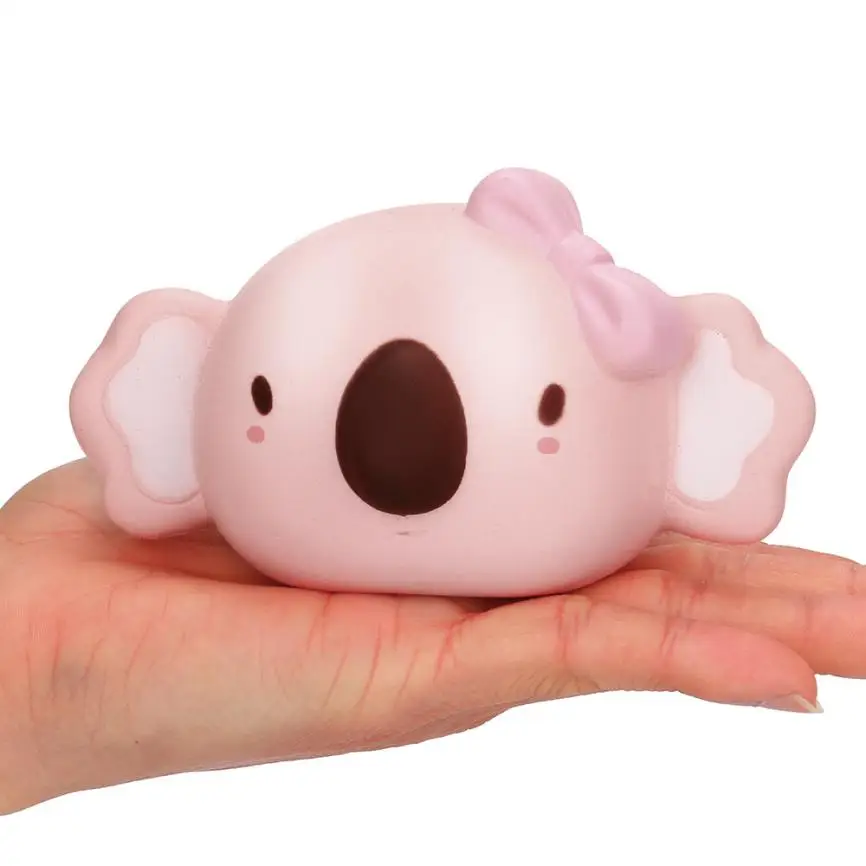 Kawaii Squishy коала лицо замедлить рост Jumbo кулон нежный крем Ароматические торт хлеб Малыш Весело Снятие напряжения игрушки подарки