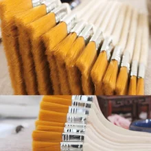 12 шт./компл. деревянная ручка нейлоновая головка для волос набор кистей для акварели масла Краски ing художника кисть для рисования очистки Краски питания