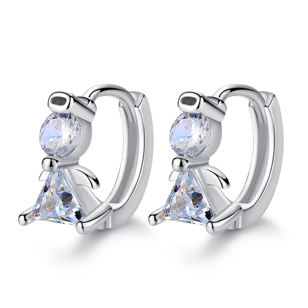 Корейская мода Шарм Темперамент маленький ангел маленькие серьги для женщин аксессуары циркон кристалл серьги-гвоздики набор оптом