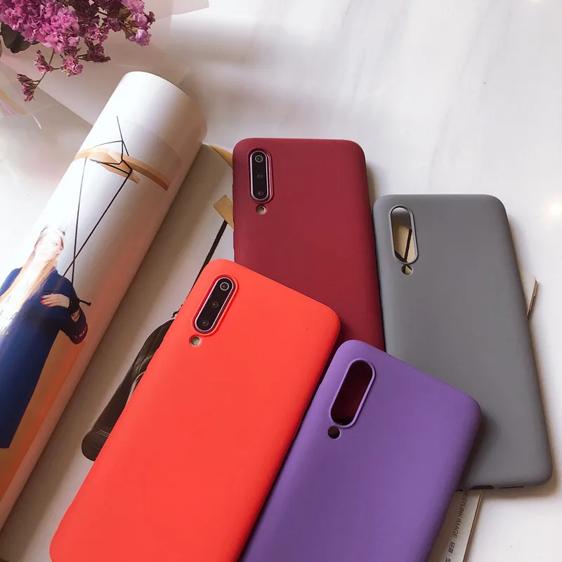 Матовый однотонный фиолетовый чехол для телефона Xiaomi Redmi Note Mi 4A 4X5 5A 6 6A 7 8 8SE 9 9SE Lite Pro из мягкого ТПУ