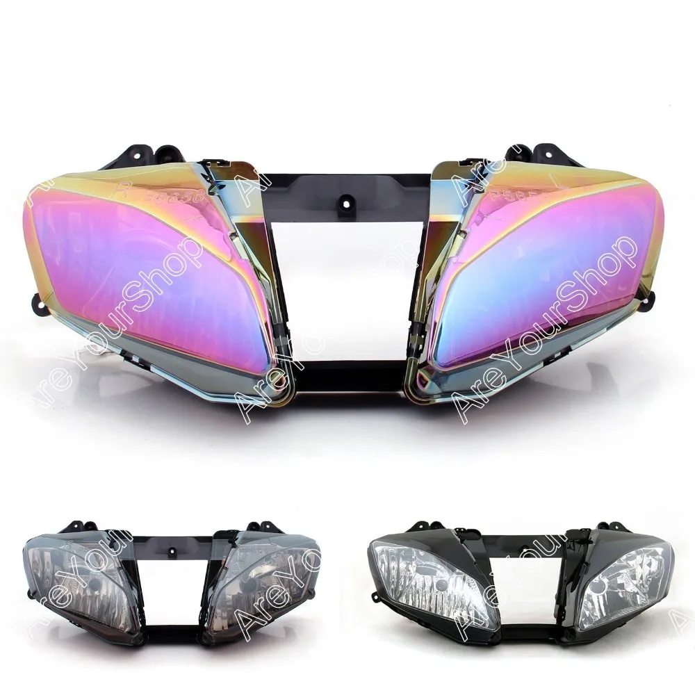 

Smoke Universal Motorcycle Headlight Headlamp Assembly Replacement Driving Fog Spot Moto Head Light for Yamaha YZF R6 2006-2007