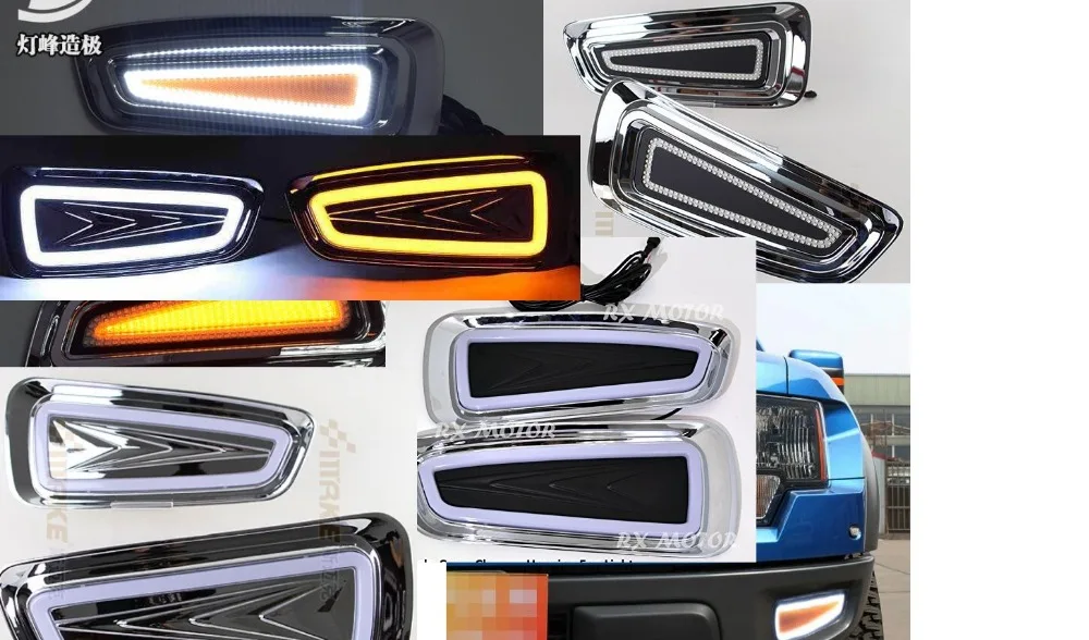 

eOsuns LED DRL daytime running light fog lamp for ford raptor F150 F-150 2010-14 top quality super bright fast shipping