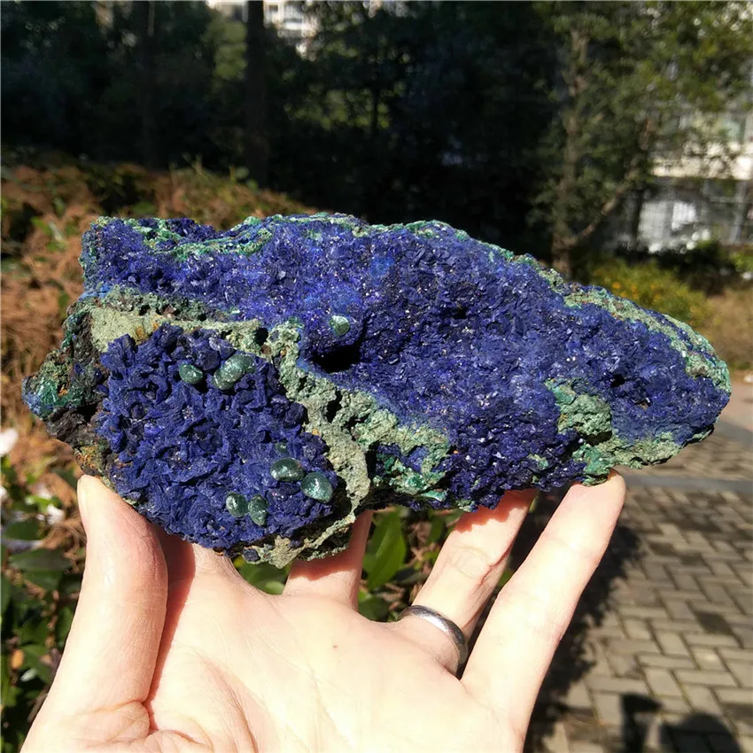 

Raw Malachite Azurite Specimen Natural Raw Blue Azurite Green Malachite Rough Mineral Healing Stone Specimen Gift Home Decor.