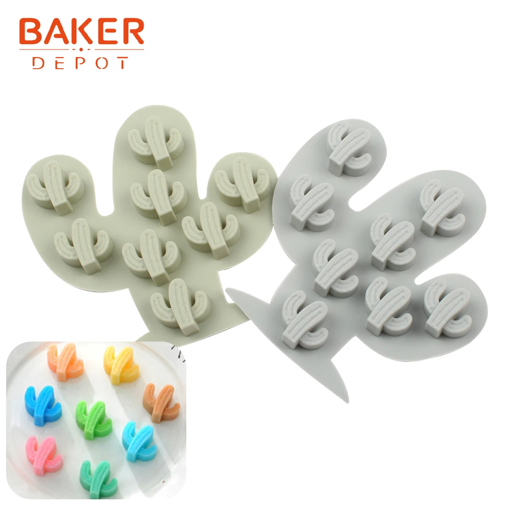BAKER DEPOT силиконовый Плесень Для Шоколада кактус инструмент для украшения торта печенье конфеты Кондитерская выпечка форма jello ледяной лоток diy штукатурка