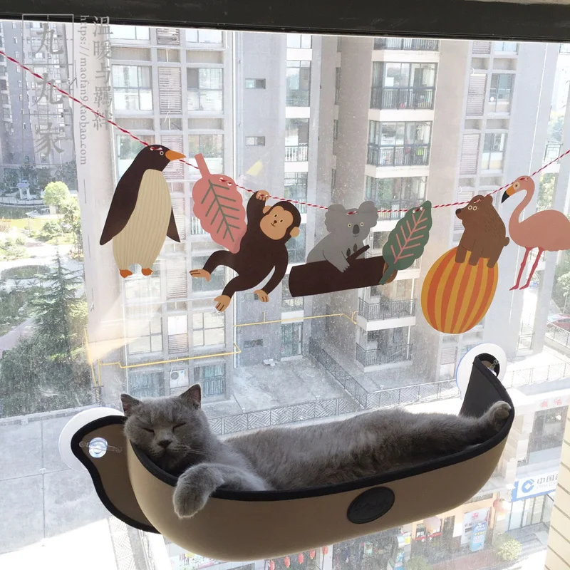  Hot Sale Cat Hammock Bed Mount Window Pod Lounger Suction Cups Warm Bed For Pet Cat Rest House Soft