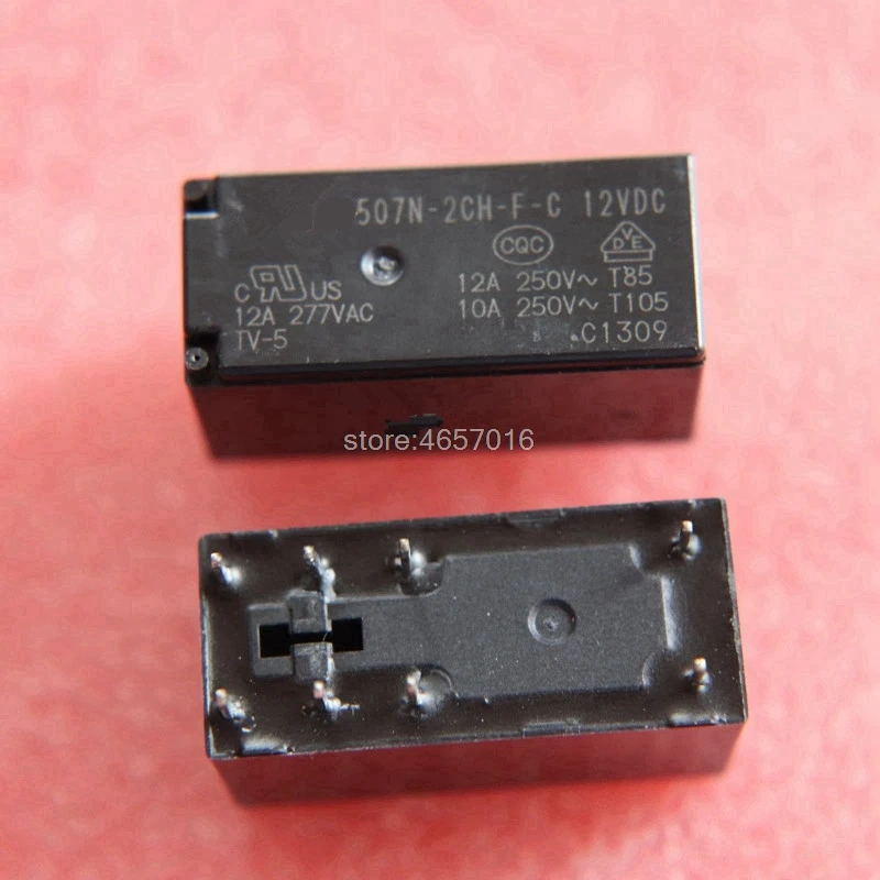 Relés 5 pçs/lote Novo e original 507 2CH F C 12VDC 24VDC8PIN 2 EM 2 ...