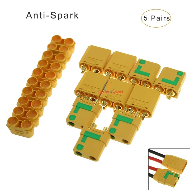 

Original Amass XT90S XT90-S XT90 Connector Anti-Spark Male Female Connector with Housing Sheath for Battery ESC and Charger Lead