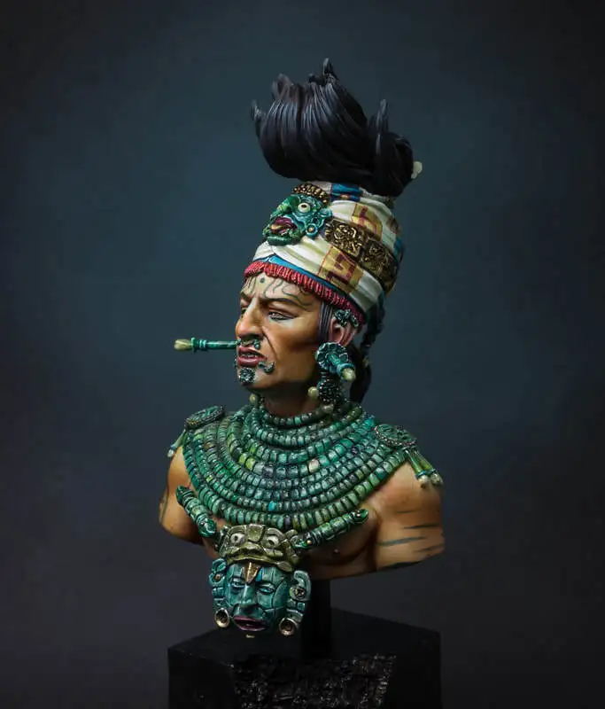 

New Unassembled 1/10 ancient Indian Chieftain bust man winter Resin Kit DIY Toys Unpainted resin model
