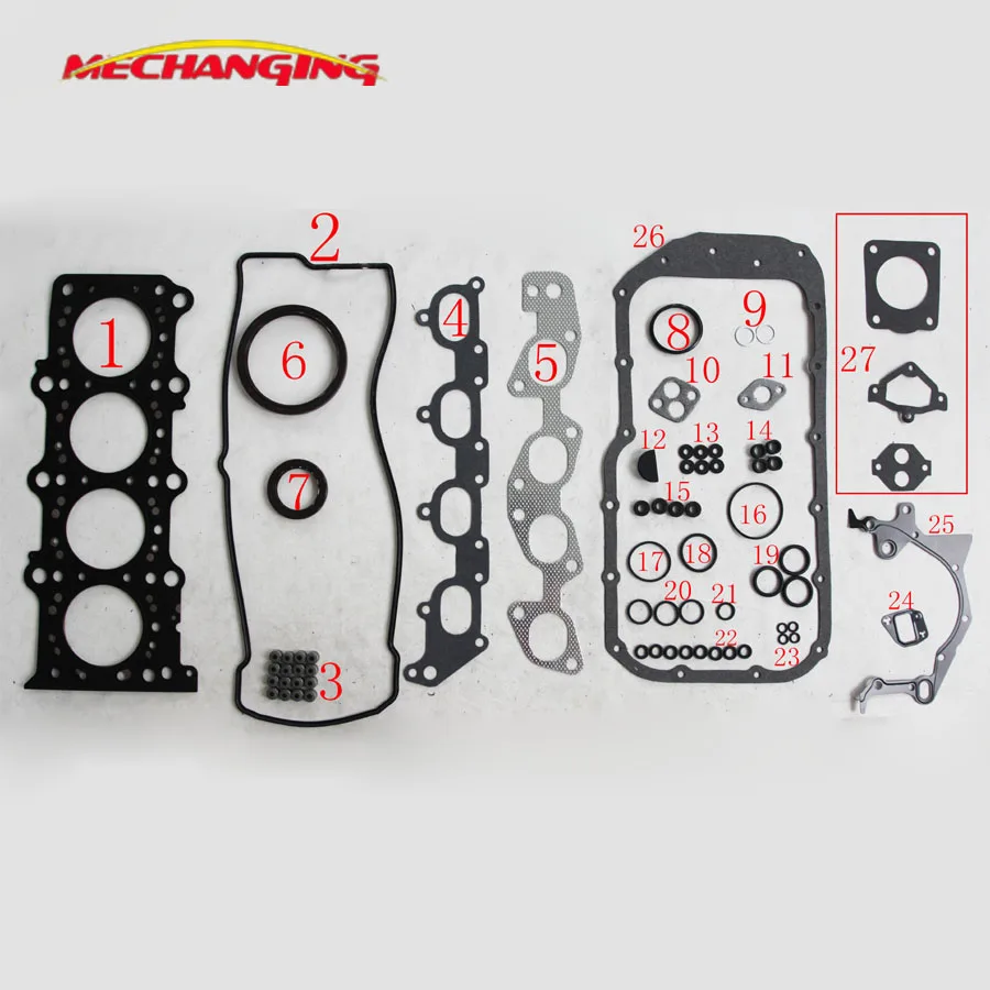

FOR SUZUKI VITARA SX4 (GY) ESCUDO GRAND VITARA I J20A Engine Rebuilding Kits Metal Full Set engine gasket Engine Parts 50272000
