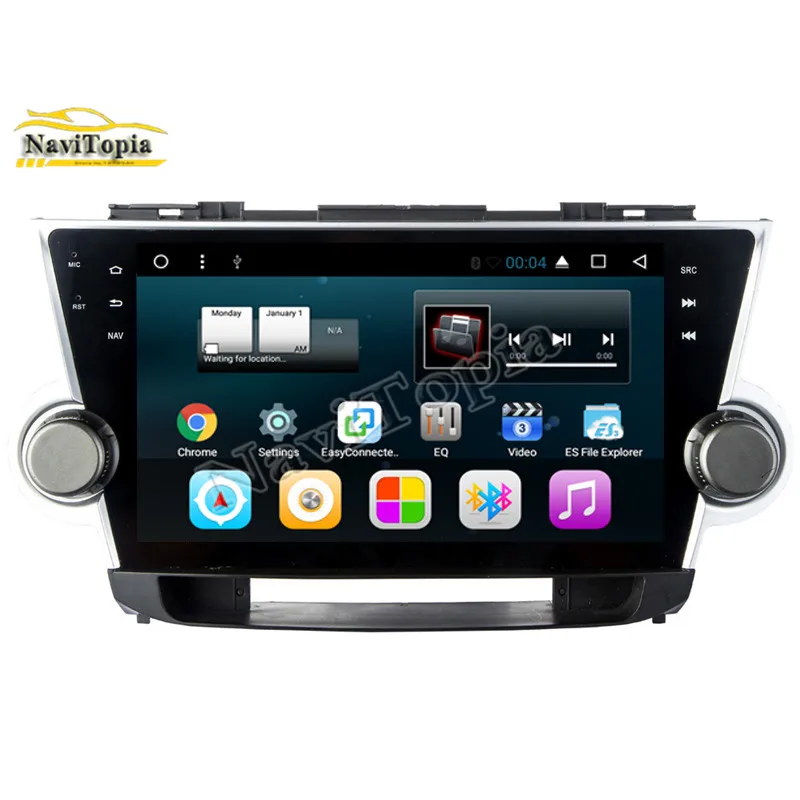 NAVITOPIA Quad Core Android 7.1 Car Multimedia Player for Toyota Highlander 2008 Car Video Radio