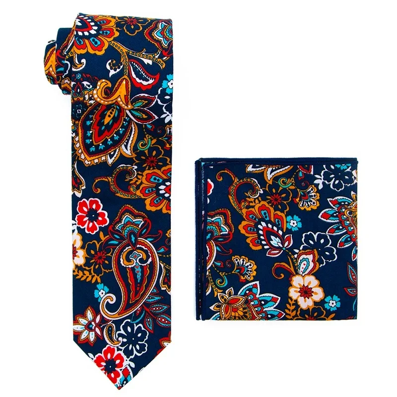 Мужской Хлопковый галстук с принтом портного Смита, с цветочным принтом, с узором пейсли, мужской галстук и платок, комплект, модная мужская рубашка, Corbatas