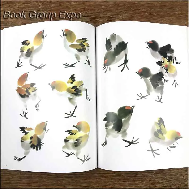 Китайский goingbi живопись книги искусства китайская птица блохи раскраска книга для рисования для взрослых детей стартер Обучающие