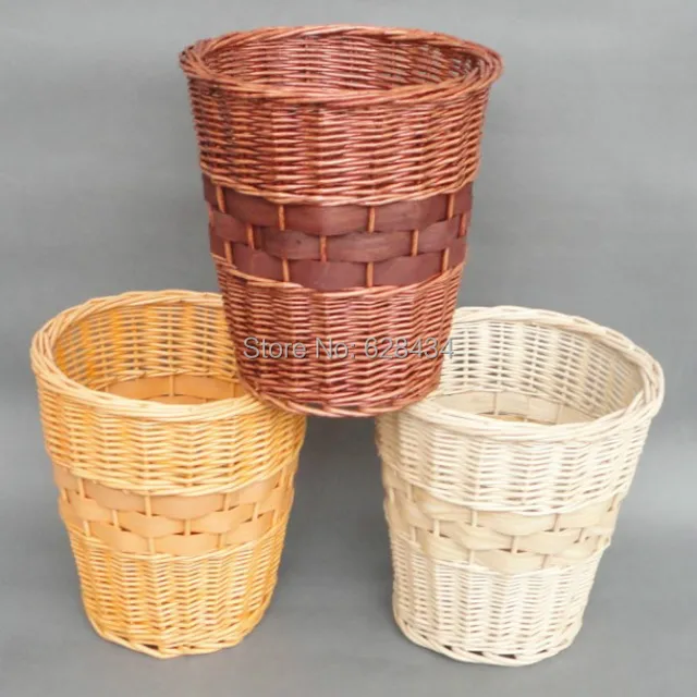 Free Shipping Eco Friendly Willow Handwoven Waste Paper Bin Trash Basket Storage Bucket Garbage Free Shipping Eco Friendly Willow Handwoven Waste Paper Bin Trash Basket Storage Bucket Garbage