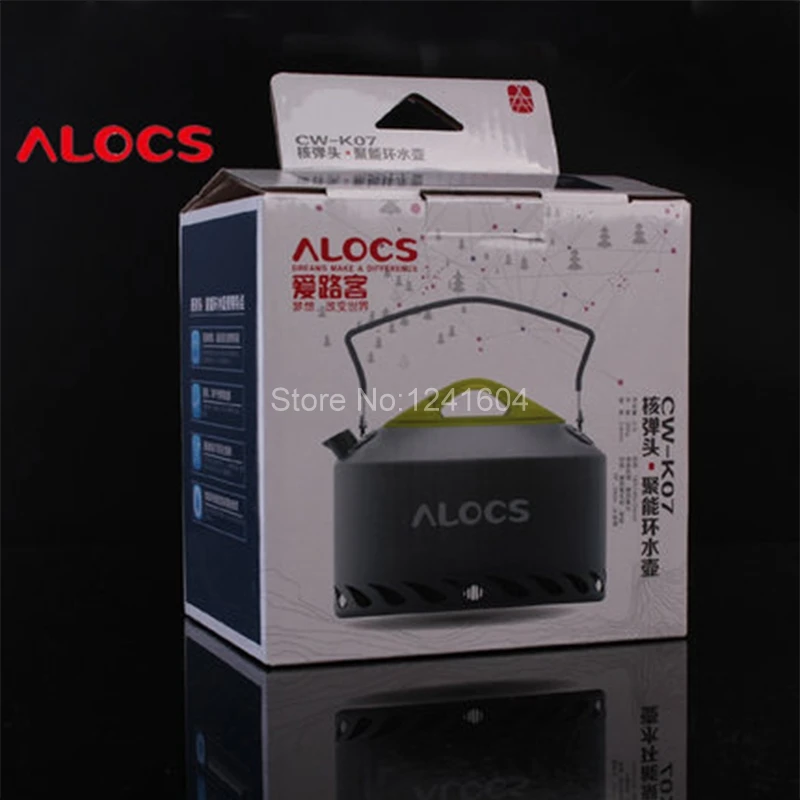 Alocs 0.9l al aire libre Hervidores de agua camping aluminio duro agua té café caldera picnic té cafetera Utensilios de cocina set 200g cw-k07