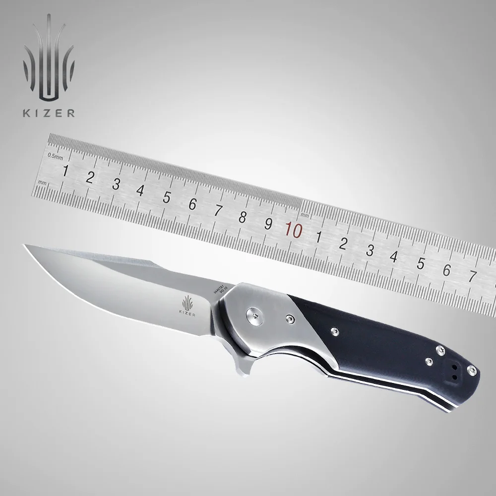 Походный нож Kizer, тактический нож Kane G10, высокопрочный инструмент для выживания