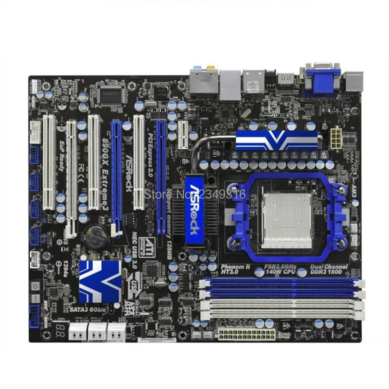 Для материнской платы ASRock 890GX extreme 3 б/у разъем AM3 DDR3 SATA2 USB2.0