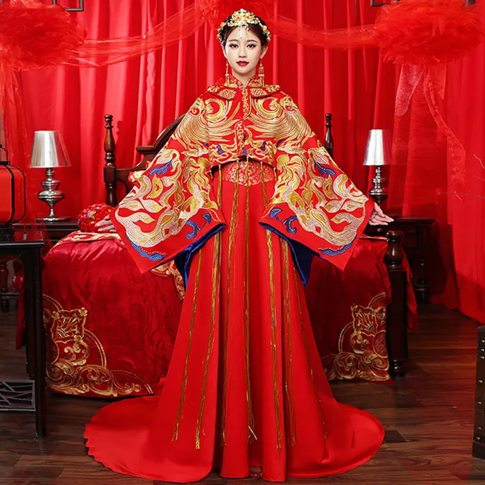 Красное свадебное платье Cheongsam в китайском стиле, винтажное женское платье с вышивкой, длинное вечернее платье Qipao, одежда s-xxl - Цвет: style 9