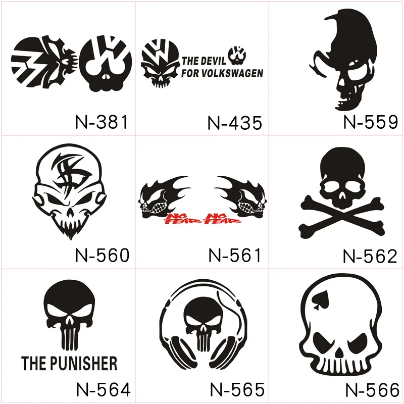 

Car Styling Funny Reflective Skull Car Sticker Creative Car Stickers Evil Knight Modified Car Stickers Vinyl Decals Sticker