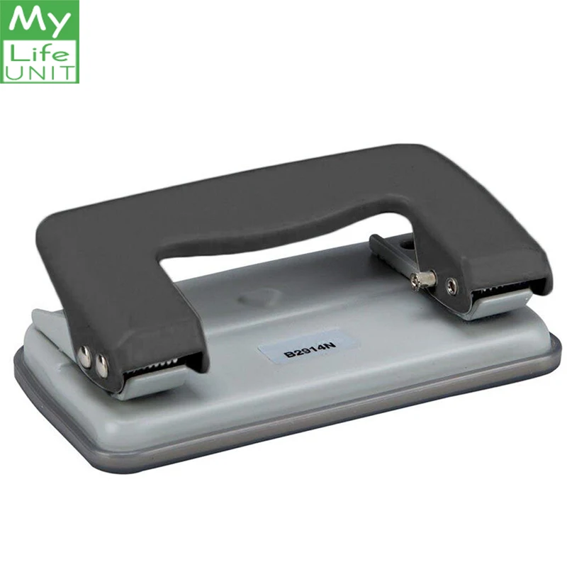 

MYLIFEUNIT Easy Paper Scraps to Clean UP Desktop 2 Holes Hole Punch With Safety Lock (Black)