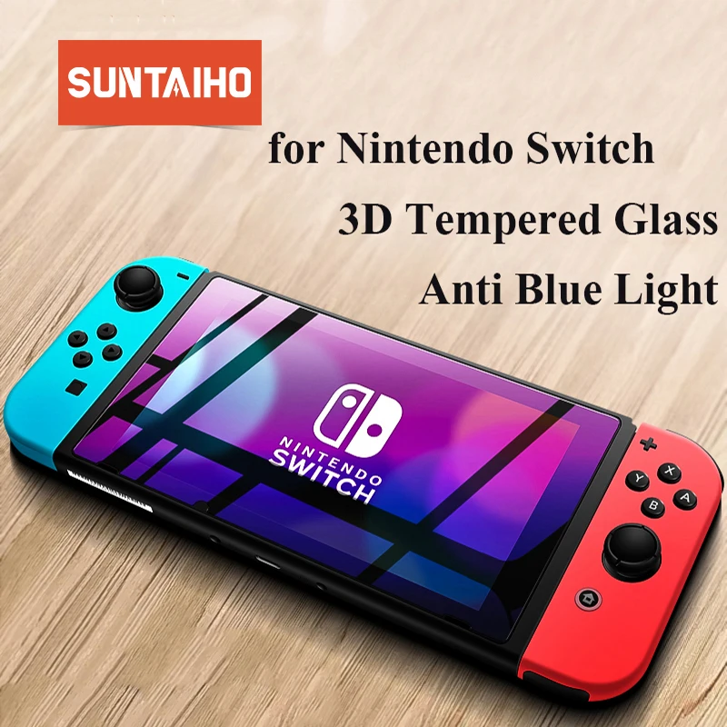 

Suntaiho Screen Protector for Nintend Switch 9H Anti Blue Light Tempered Glass for Nintendo Switch Ultra Protective Glass Film