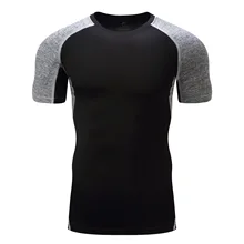 Спортивные колготки с коротким рукавом мужская футболка Баскетбол Бег Фитнес Одежда быстросохнущая эластичная тренировочная утягивающая одежда футболка