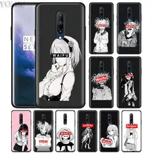Sugoi Senpai Anime waifu Phone Case for Oneplus 7 7Pro 6 6T Oneplus 7 Pro 6T Black Silicone Soft Case Cover