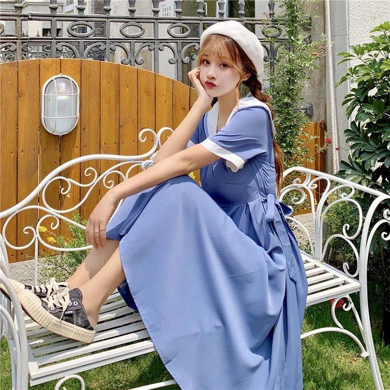 Женские платья в японском стиле Harajuku Ulzzang женское корейское милое платье с