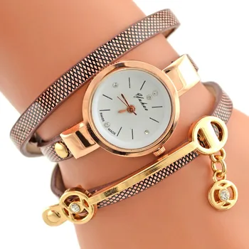 

New Fashion Women Bracelet Watch Gold Quartz Gift Watch Wristwatch Women Dress Leather Casual Bracelet Watches bayan kol saati