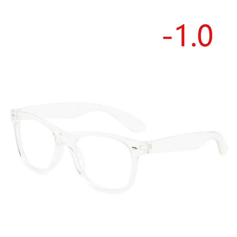 Diopter SPH 0-0.5-1-1.5-2-2.5 To-6.0 Finished Myopia Glasses Men Women Retro Rivets Nearsighted Glasses Transparent Frame - Цвет оправы: Myopia 100