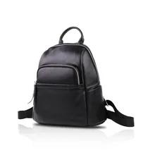 Высокое качество, модный черный женский рюкзак из натуральной кожи, женские рюкзаки для девушек, Женская дорожная сумка, сумки через плечо