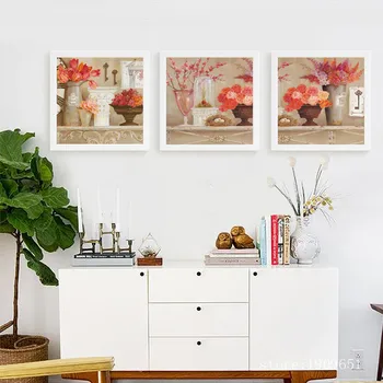

No frame pastoral still life flower scenery canvas printings oil painting printed on cotton home wall art decoration pictures