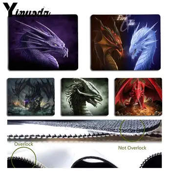 

Yinuoda Non Slip PC Dragon Background Unique Desktop Pad Game Mousepad Size for 18x22cm 25x29cm Rubber Mousemats