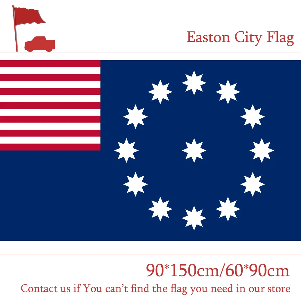 

Free shipping Easton City Flag Of Pennsylvania State 3x5ft 90*150cm 60*90cm Flag Custom 100d Polyester For Home decoration