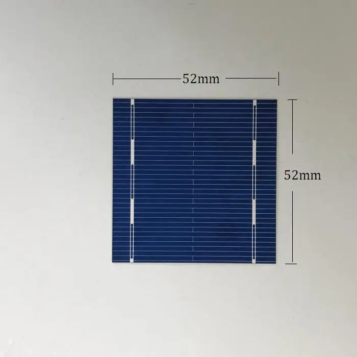 Células Solares Policristalinas Painel Solar Faça Você Mesmo 12v 0.5v 52 mm 52 mm 0.43w 50 Pcs - Image 3