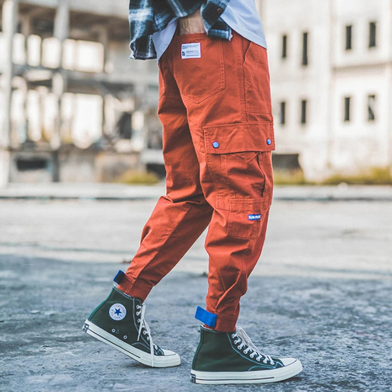 

Spring Summer Fashion Casual Joggers Pants Men Loose Fit Big Pocket Cargo Pants Harem Trousers Streetwear Hip Hop Pants