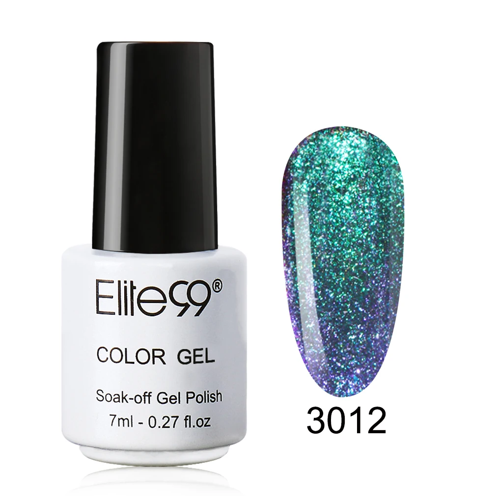 3012 Elite99 7 мл Гель-лак Хамелеон Bling color Nail Art Полупостоянный Гель-лак праймер ногтей Маникюр УФ лампа Гель-лак для ногтей - Цвет: 3012