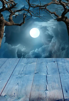 

HUAYI New Arrival Halloween Photography Backdrops Bright Night Photo Background For Hallowmas Party XT-4416