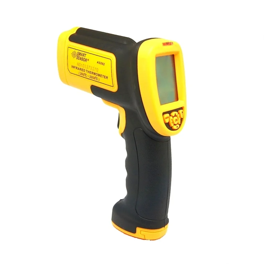 

Pyrometer non contact digital Infrared Thermometer laser IR Temperature Gun meter 200C~2200C 80:1 Termometro Infravermelho AS892