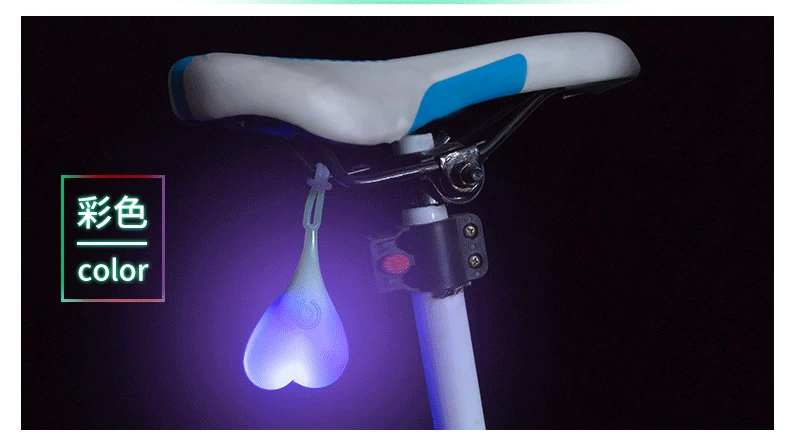 Clearance 2019 New Four colors Cycling Tail Silicone Light Bike Waterproof Night Essential LED Warning Lights Bicycle Seat Back Egg Lamp 12
