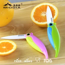 Middia forma del pájaro de cerámica plegable/cuchillo de bolsillo cuchillos de la mejor fruta de pelado del cuchillo que acampa cuchillo de bolsillo de regalo