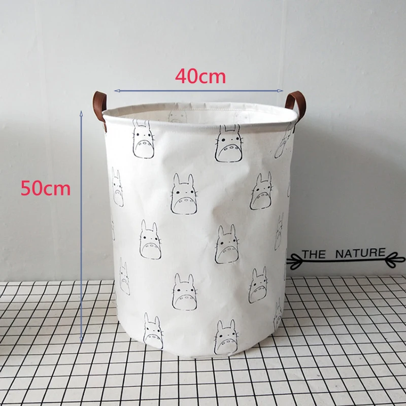 MICCK الغسيل سلال لعب الاطفال المنظم المنزل أشتات برميل الملابس القذرة تخزين مقبض جولة للماء متعددة وظيفة تراثية